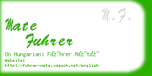 mate fuhrer business card
